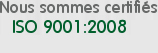 Nous sommes certifiés 
ISO 9001:2015 et
ISO 14001:2004